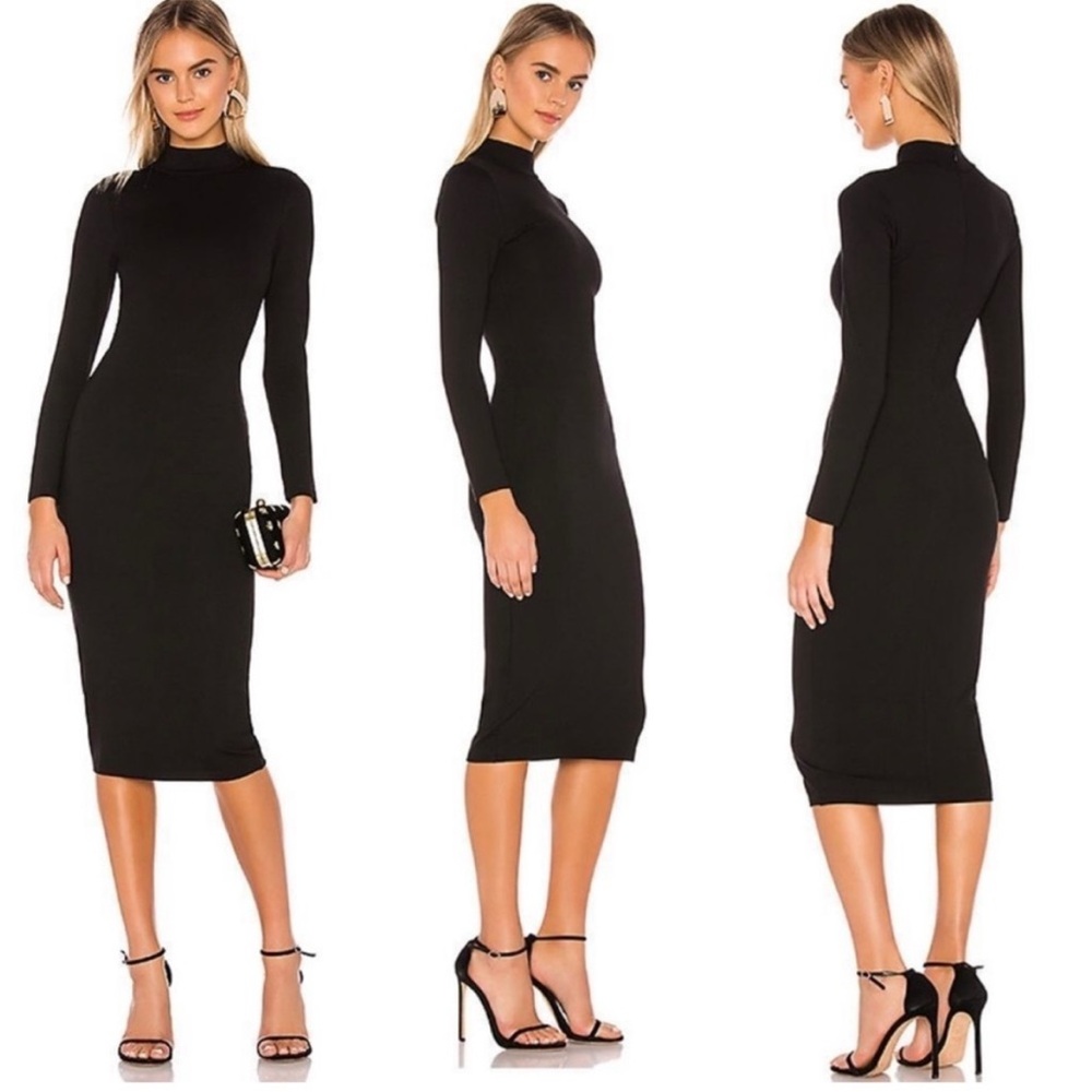 Lovers + Friends Revolve Ryland black midi dress